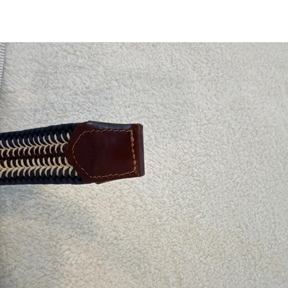 Alero Sport 36 M/L The Joe Woven Belt Braided Leather Trim Made in Italy $126
